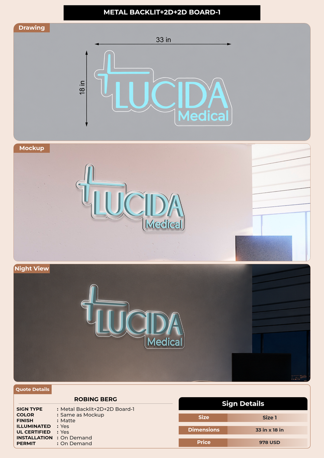 CUSTOM MOCKUP SIGN FOR Robing Berg
