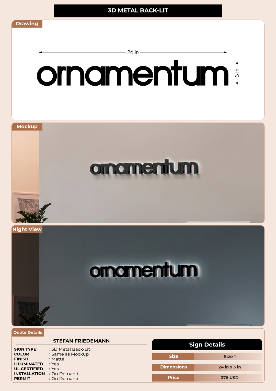 CUSTOM MOCKUP SIGN FOR Stefan Friedemann
