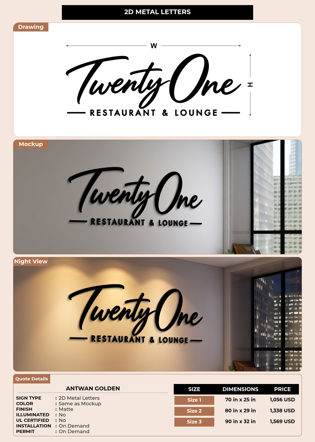 CUSTOM MOCKUP SIGN FOR Antwan Golden