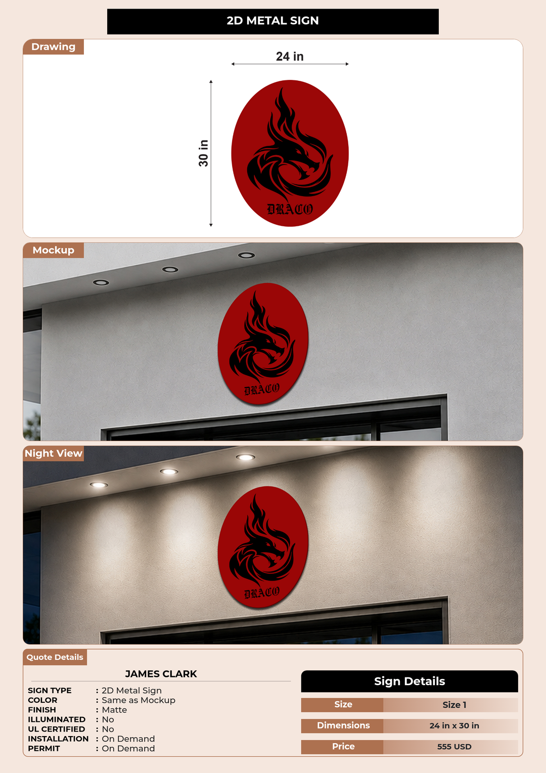 CUSTOM MOCKUP SIGN FOR James Clark