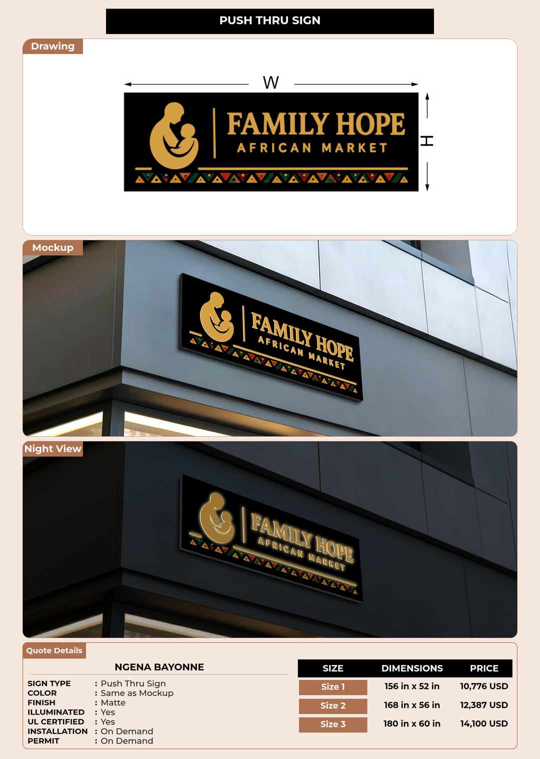 CUSTOM MOCKUP SIGN FOR Ngena Bayonne