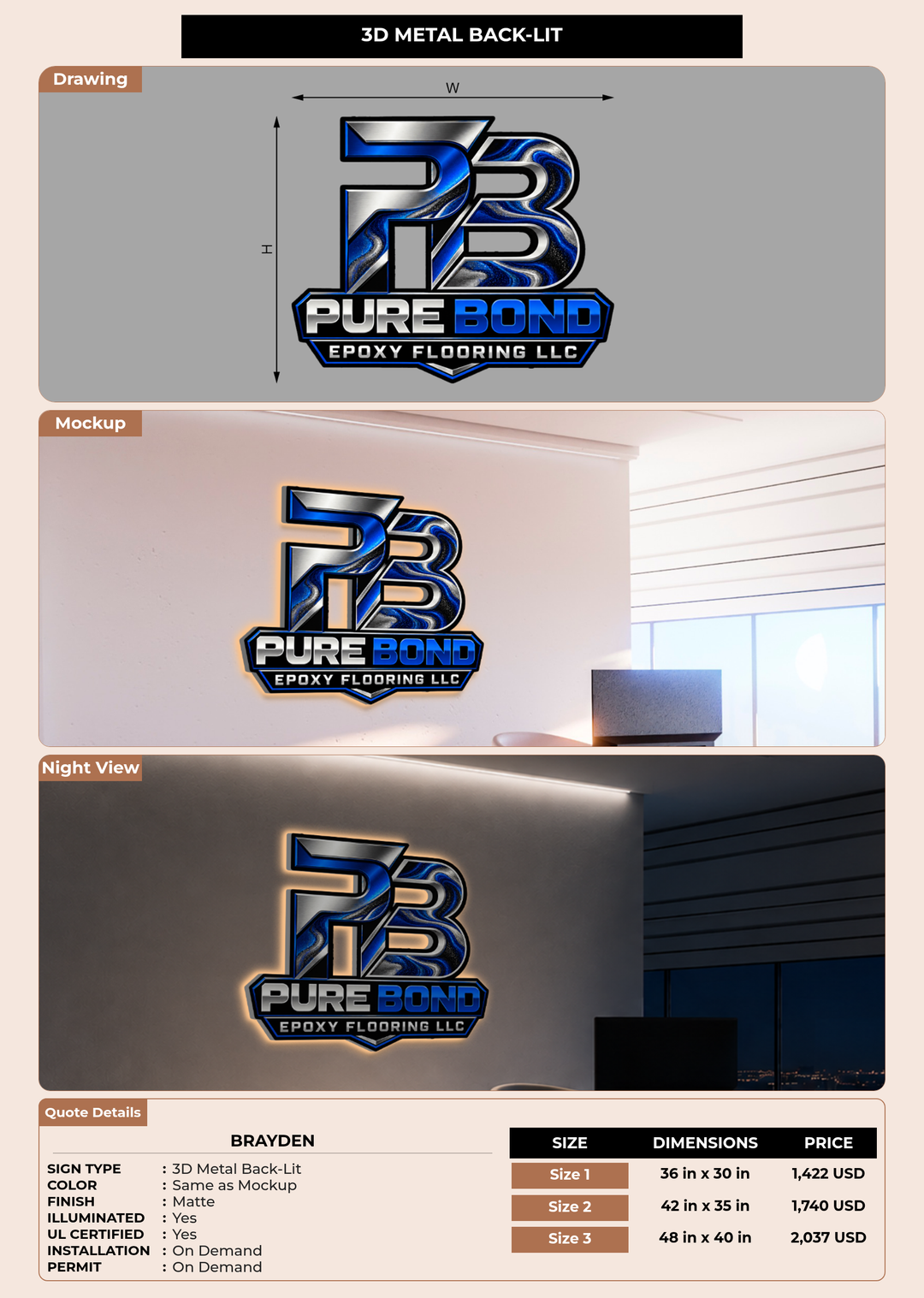 CUSTOM MOCKUP SIGN FOR Brayden