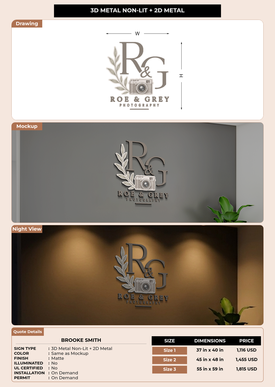 CUSTOM MOCKUP SIGN FOR Brooke Smith