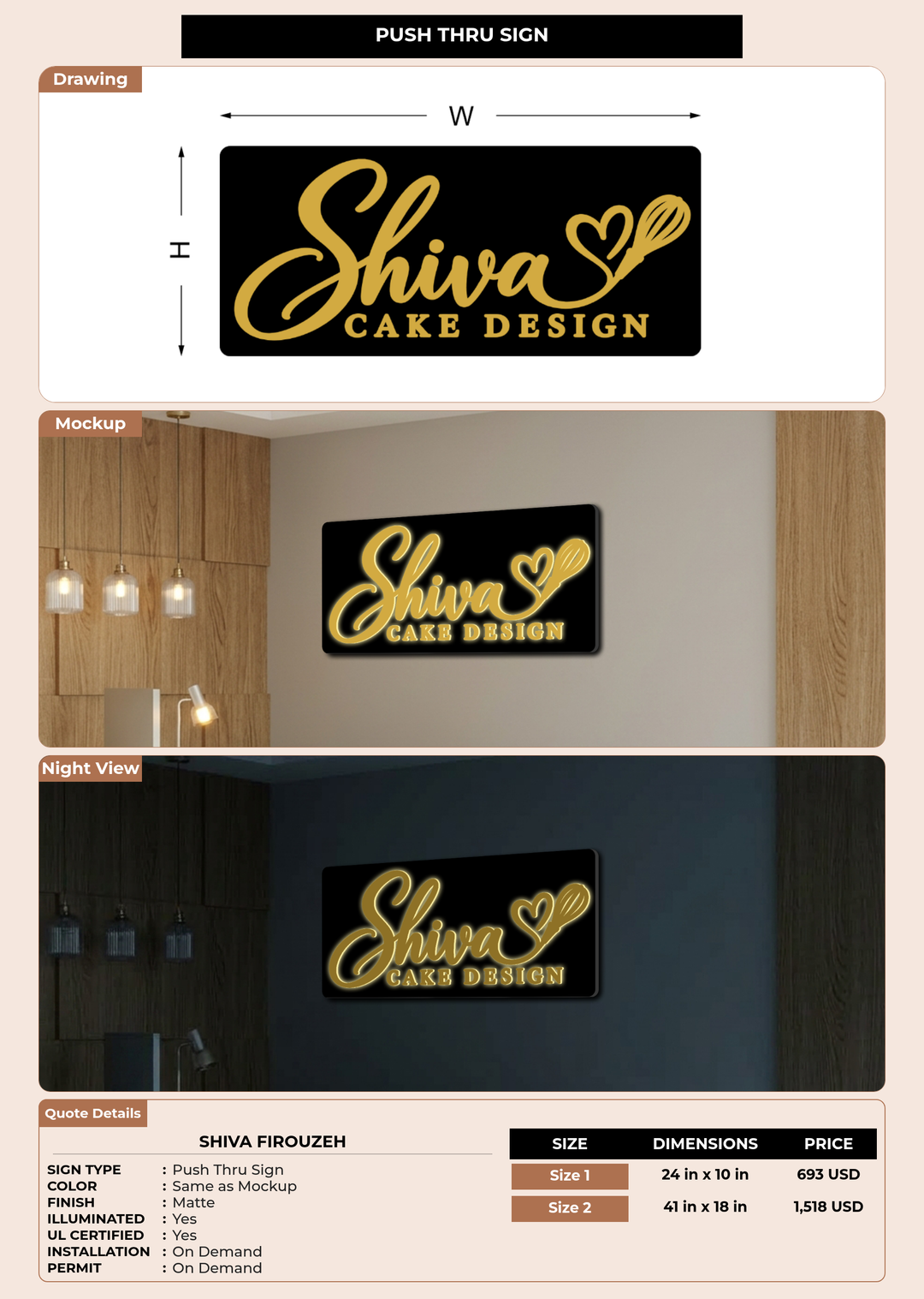 CUSTOM MOCKUP SIGN FOR Shiva Firouzeh