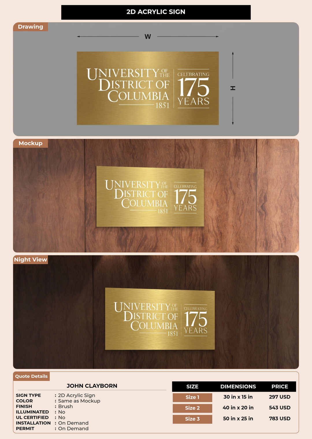CUSTOM MOCKUP SIGN FOR john clayborn