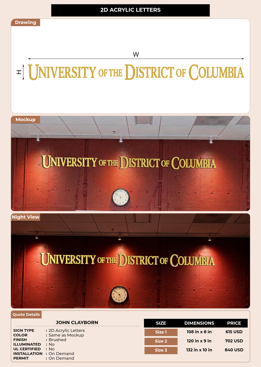 CUSTOM MOCKUP SIGN FOR John Clayborn
