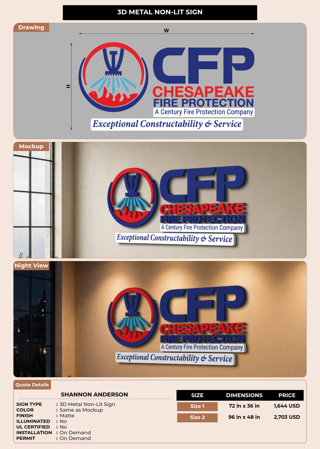 CUSTOM MOCKUP SIGN FOR Shannon Anderson