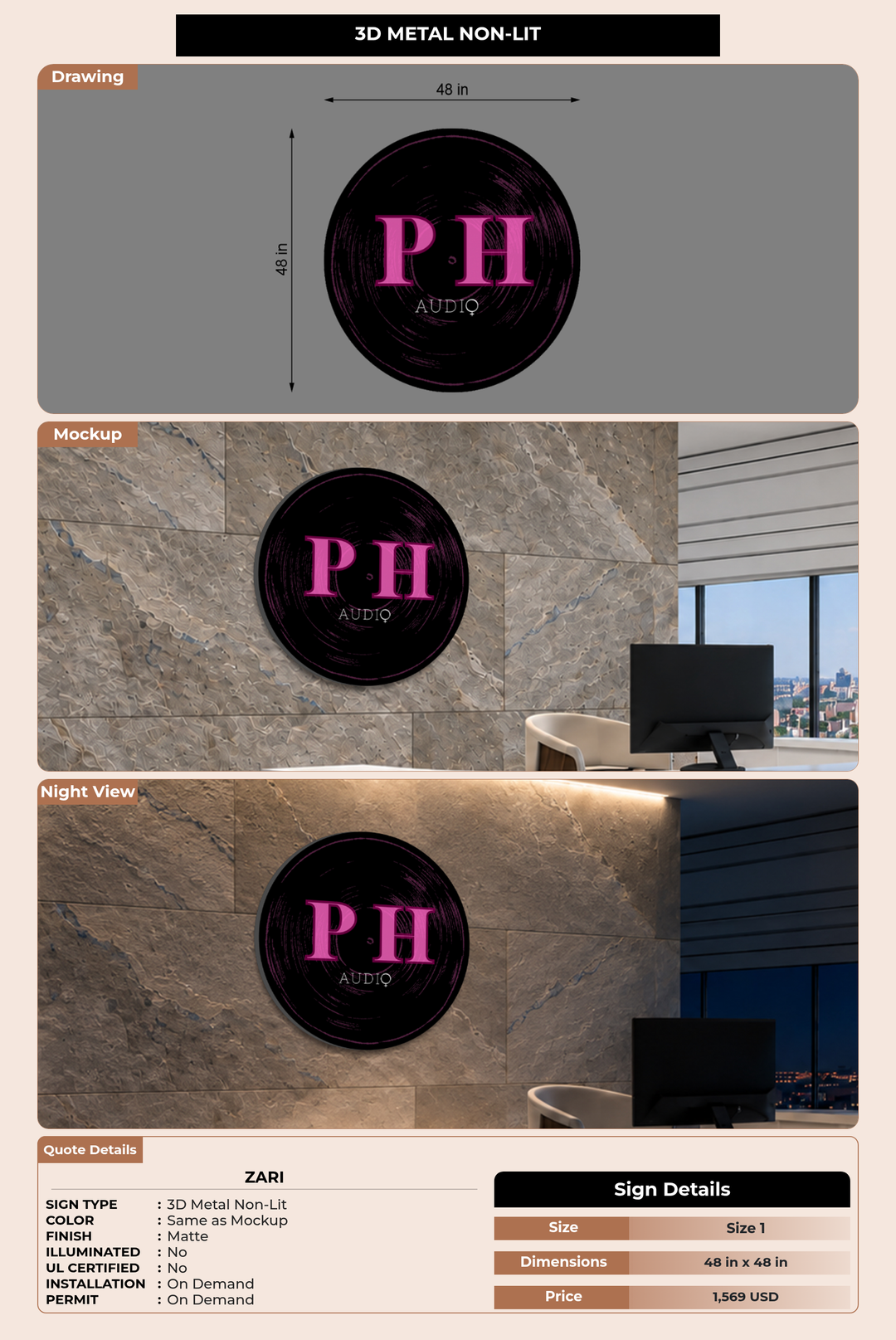 CUSTOM MOCKUP SIGN FOR ZAri