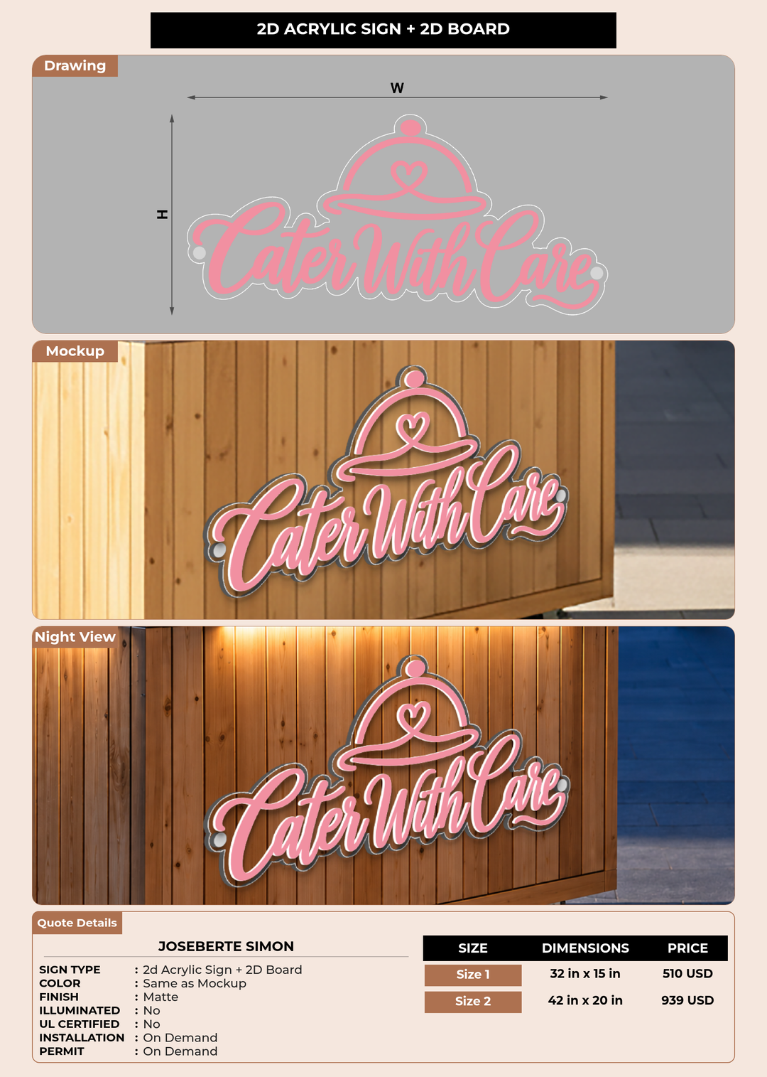 CUSTOM MOCKUP SIGN FOR Joseberte Simon