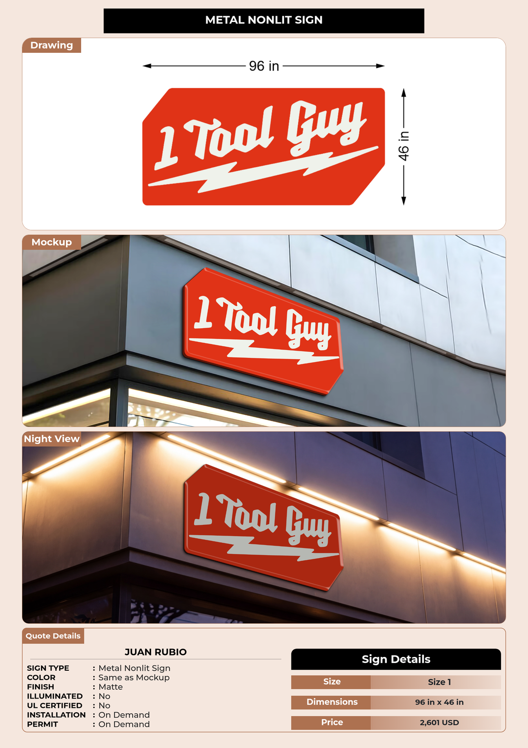 CUSTOM MOCKUP SIGN FOR Juan Rubio