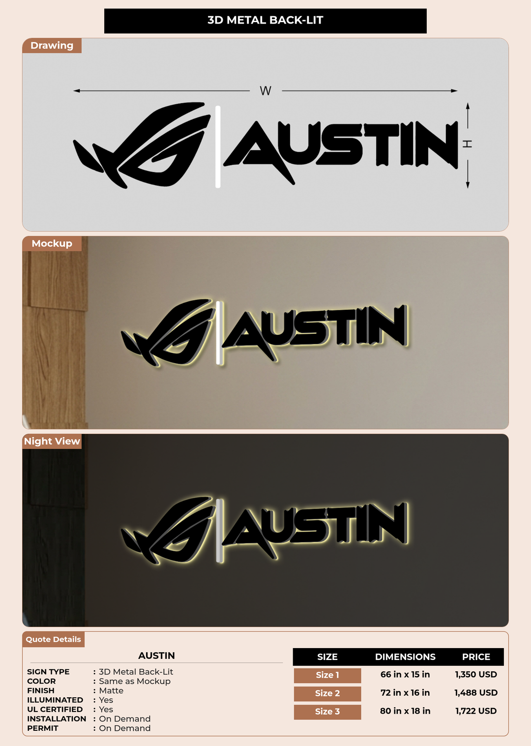 CUSTOM MOCKUP SIGN FOR Austin