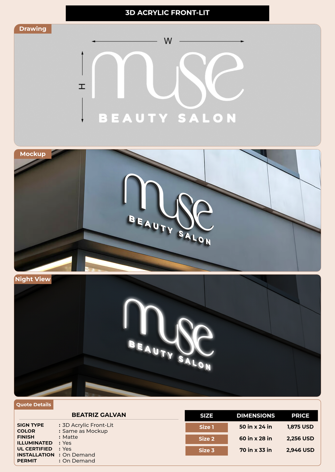 CUSTOM MOCKUP SIGN FOR Beatriz Galvan