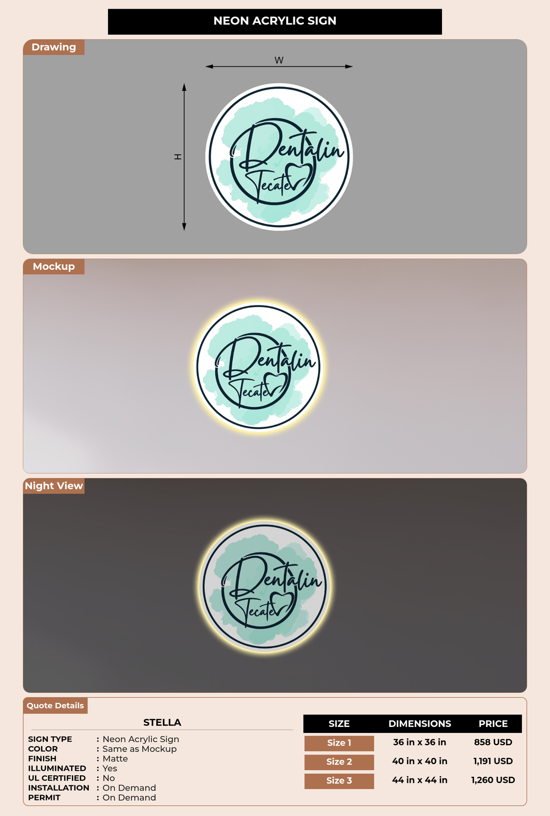 CUSTOM MOCKUP SIGN FOR Stella