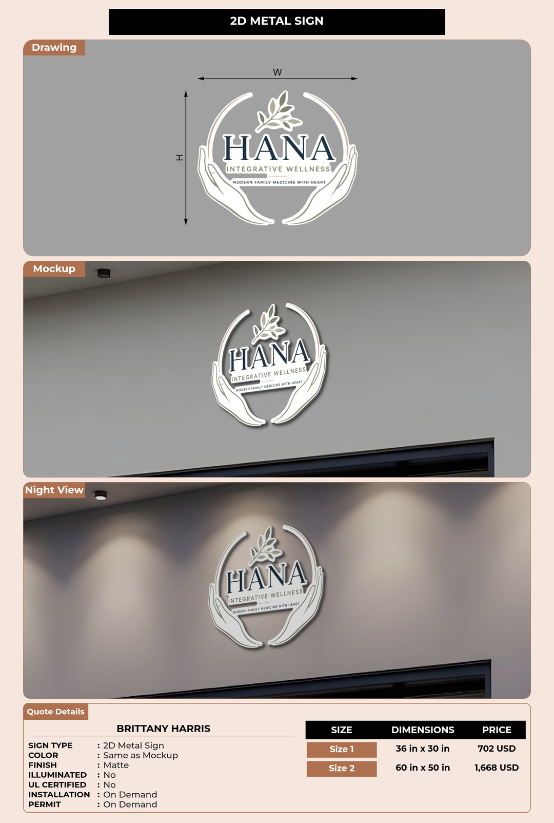 CUSTOM MOCKUP SIGN FOR Brittany Harris