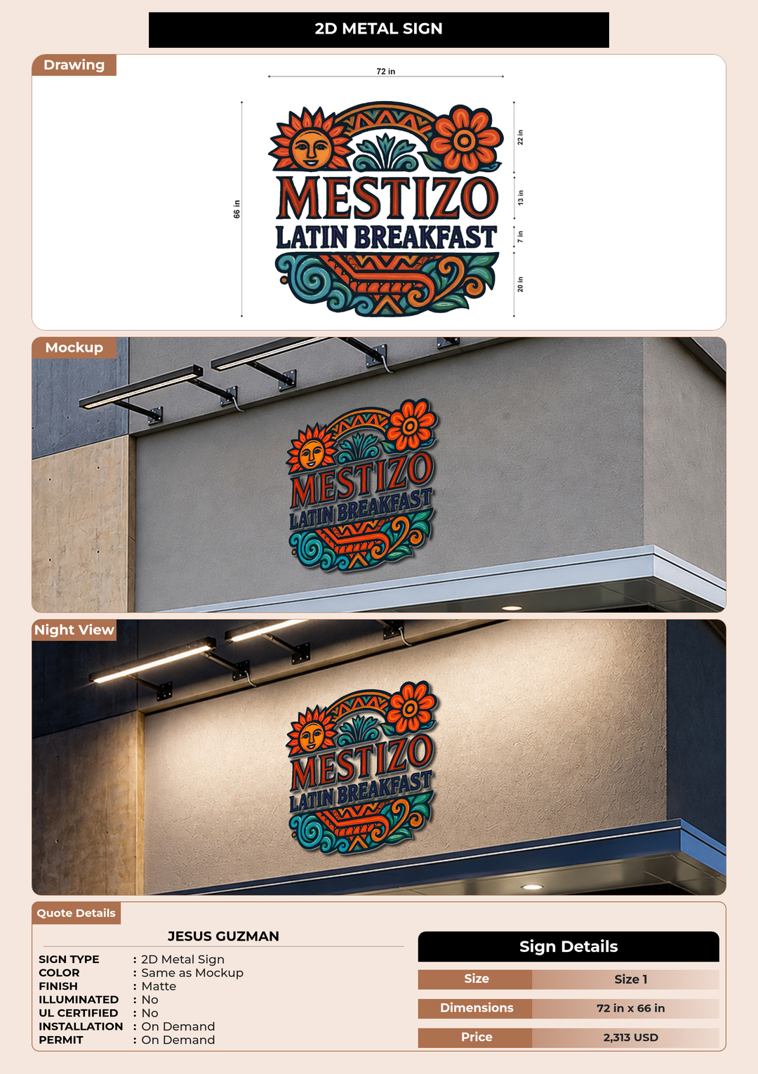 CUSTOM MOCKUP SIGN FOR Jesus Guzman