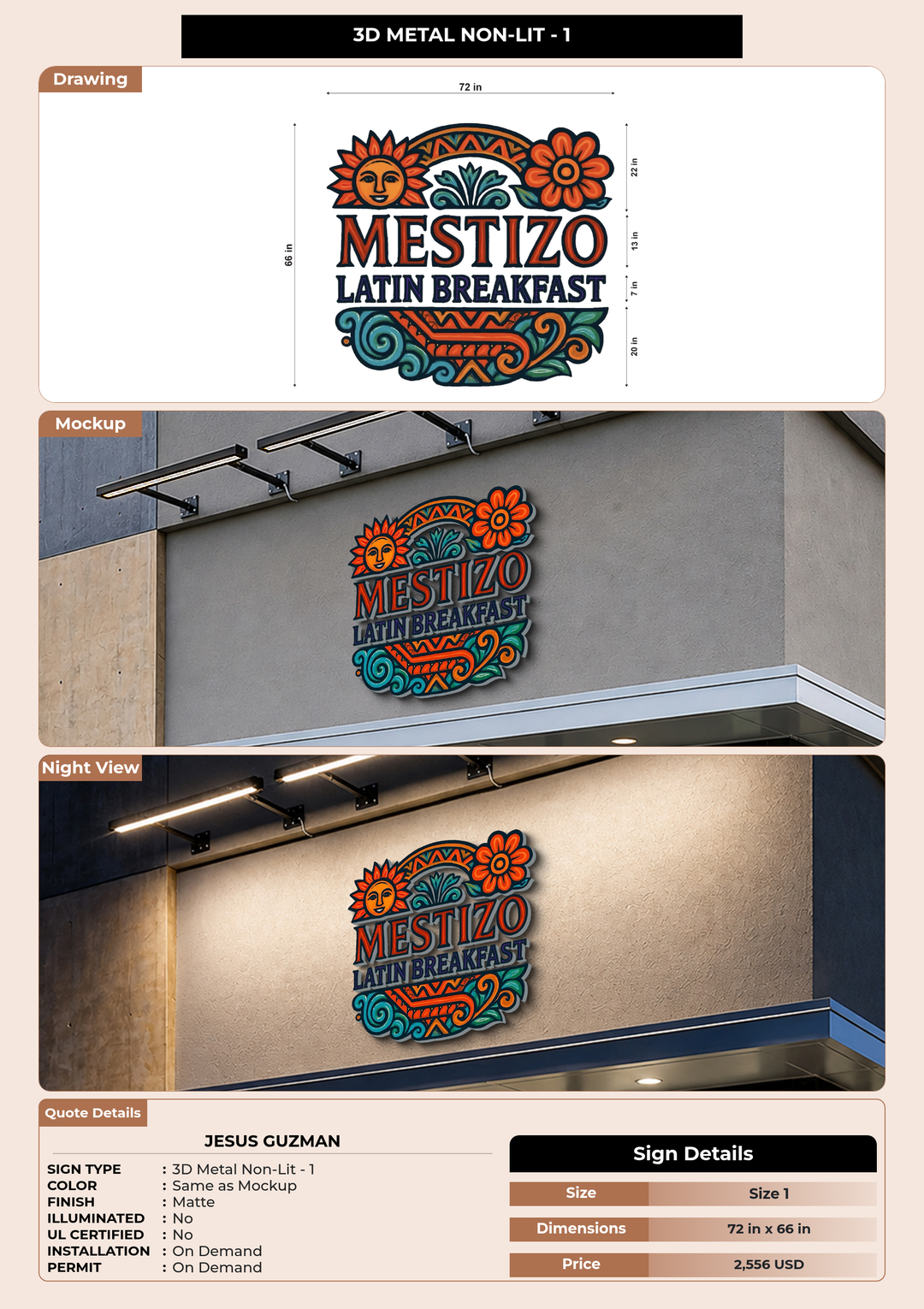 CUSTOM MOCKUP SIGN FOR Jesus Guzman