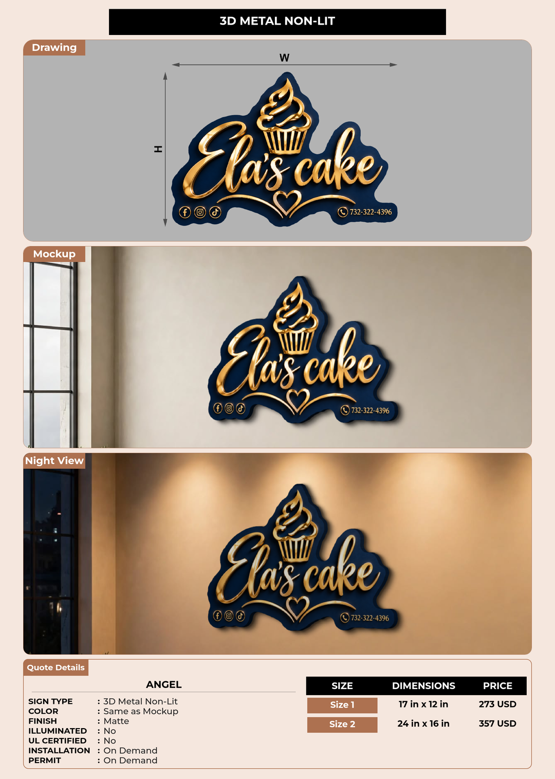 CUSTOM MOCKUP SIGN FOR Angel