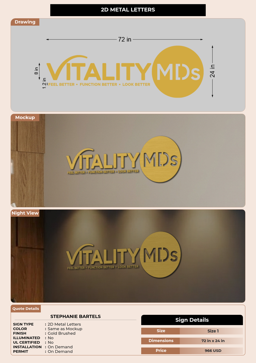 CUSTOM MOCKUP SIGN FOR Stephanie Bartels