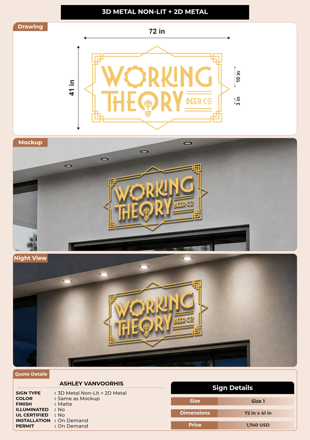 CUSTOM MOCKUP SIGN FOR Ashley VanVoorhis