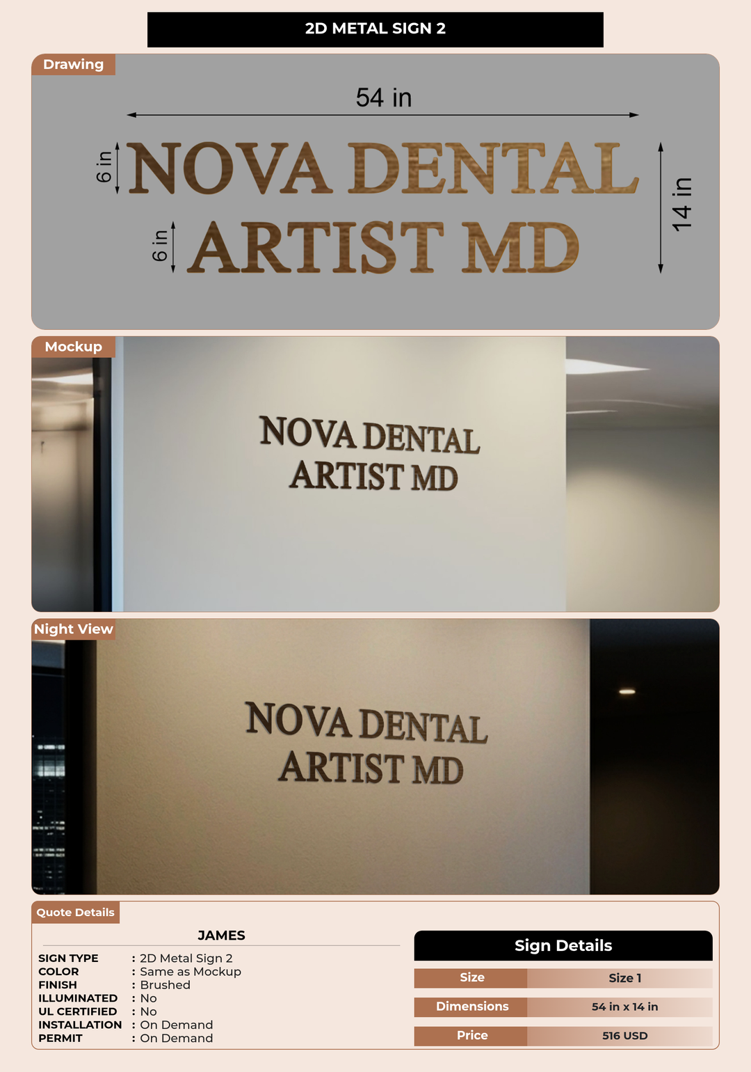 CUSTOM MOCKUP SIGN FOR James