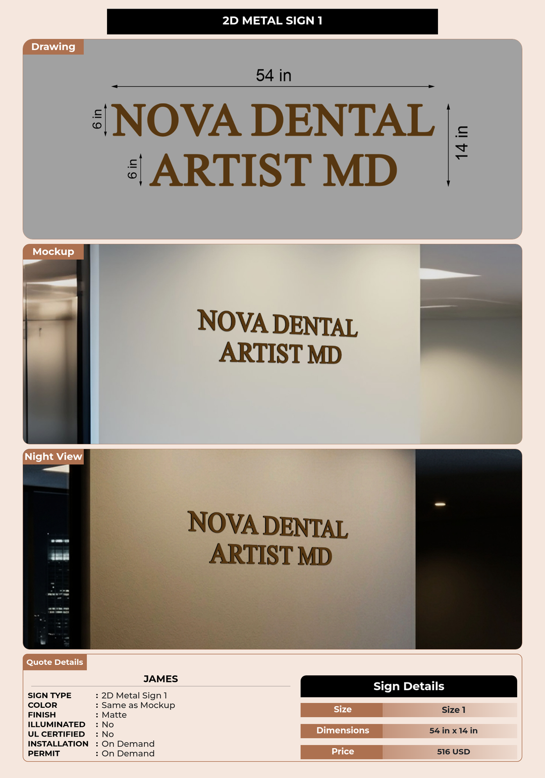 CUSTOM MOCKUP SIGN FOR James