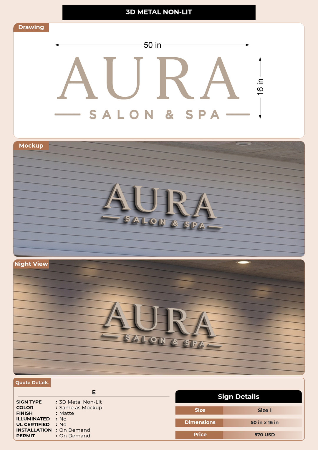 CUSTOM MOCKUP SIGN FOR E