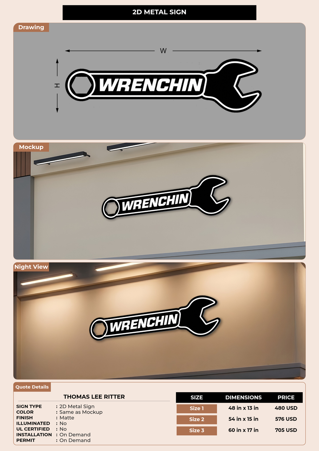 CUSTOM MOCKUP SIGN FOR Thomas Lee Ritter