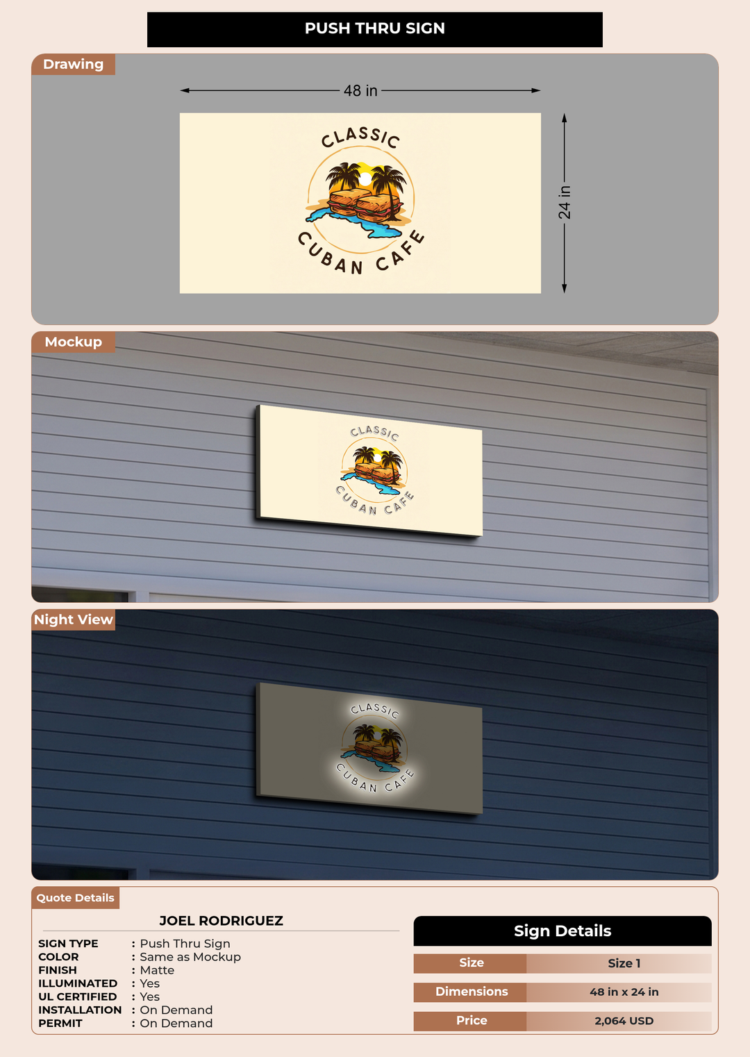 CUSTOM MOCKUP SIGN FOR Joel Rodriguez
