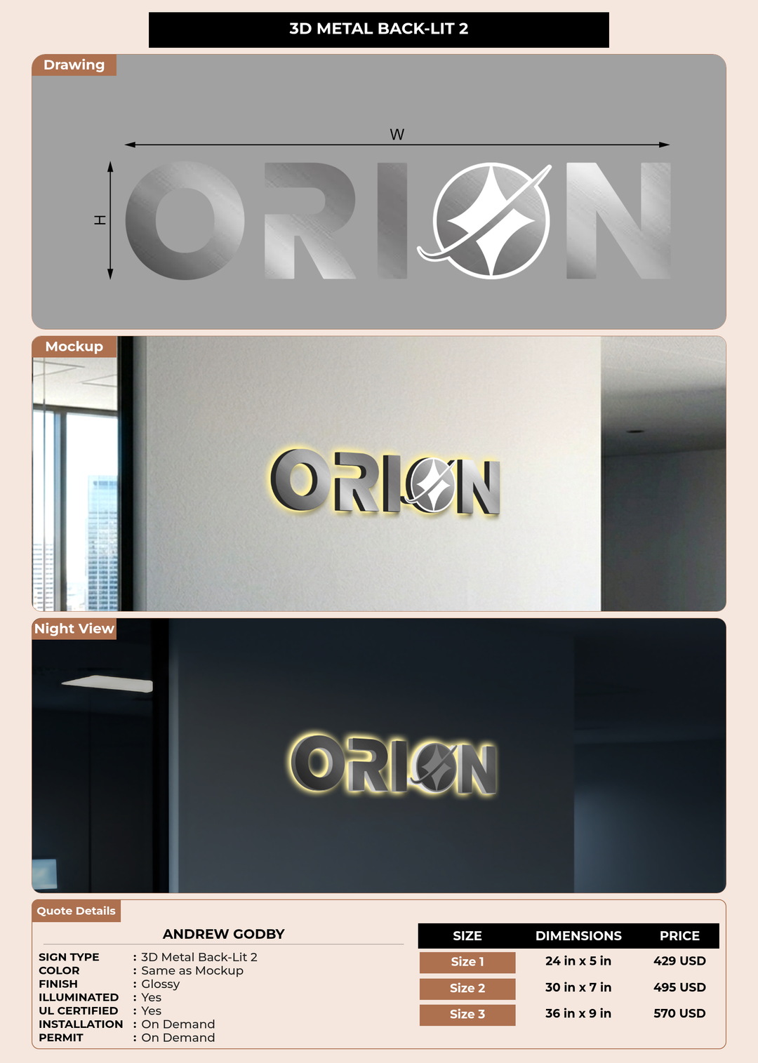 CUSTOM MOCKUP SIGN FOR Andrew Godby