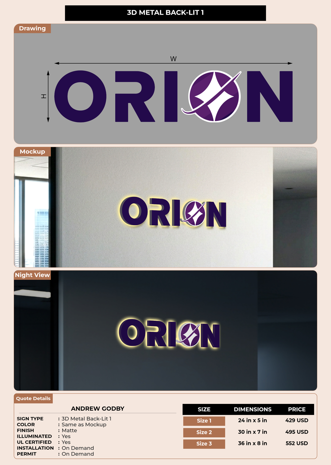CUSTOM MOCKUP SIGN FOR Andrew Godby