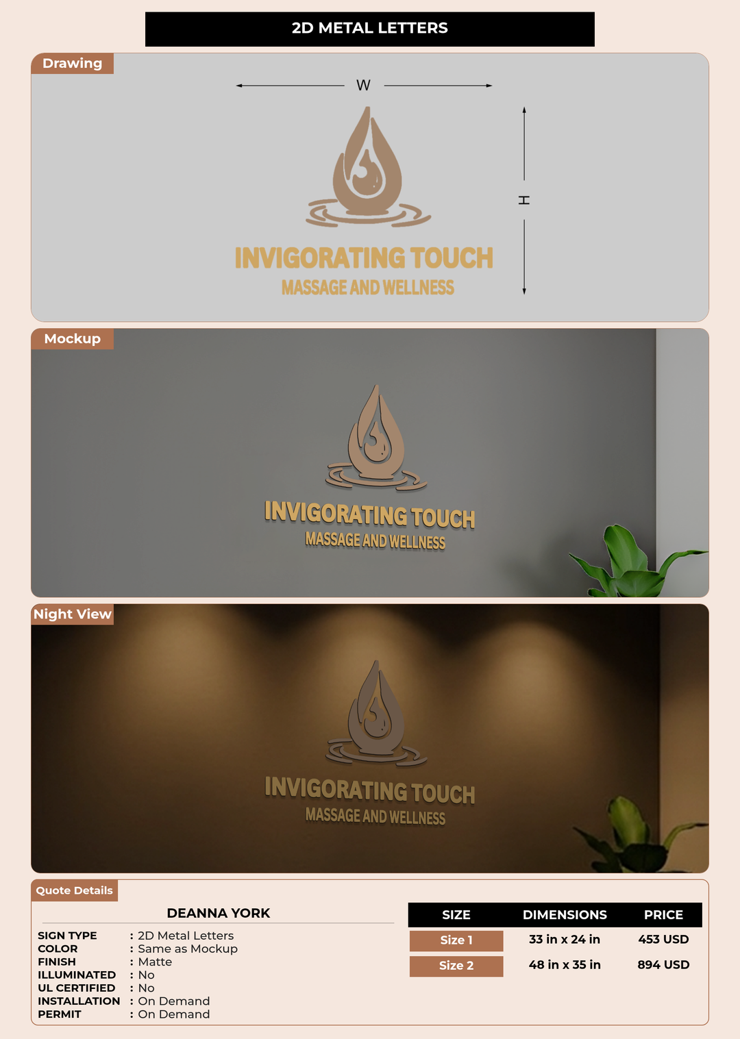 CUSTOM MOCKUP SIGN FOR Deanna York