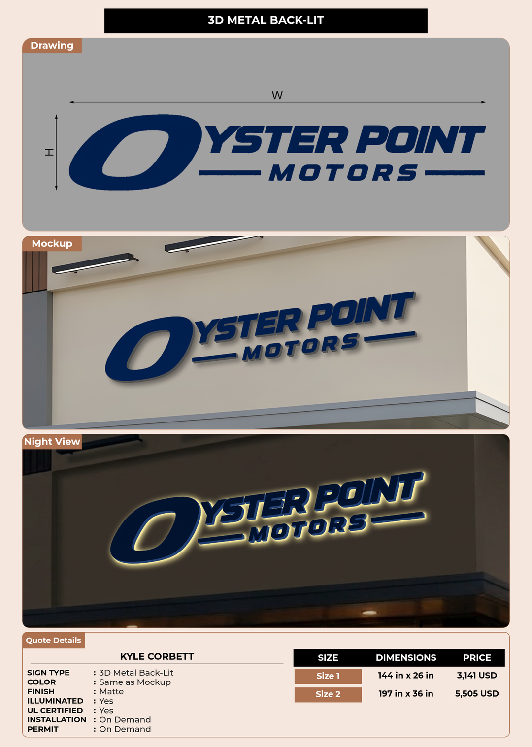 CUSTOM MOCKUP SIGN FOR Kyle Corbett