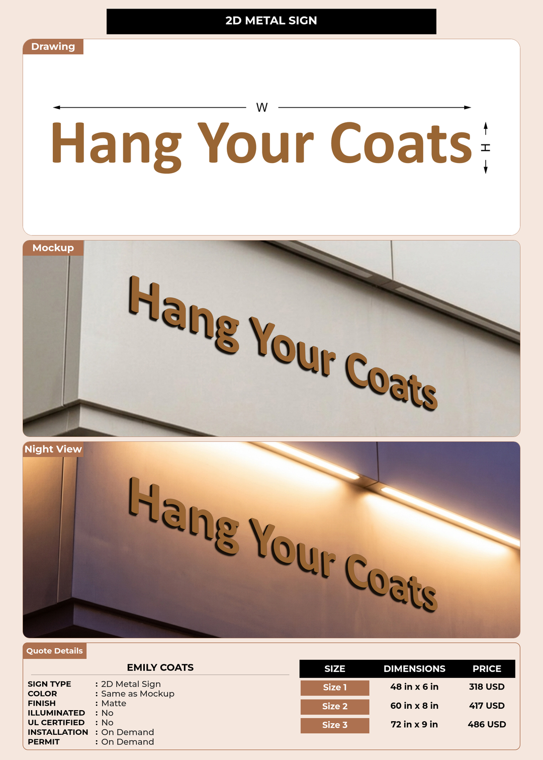 CUSTOM MOCKUP SIGN FOR Emily Coats
