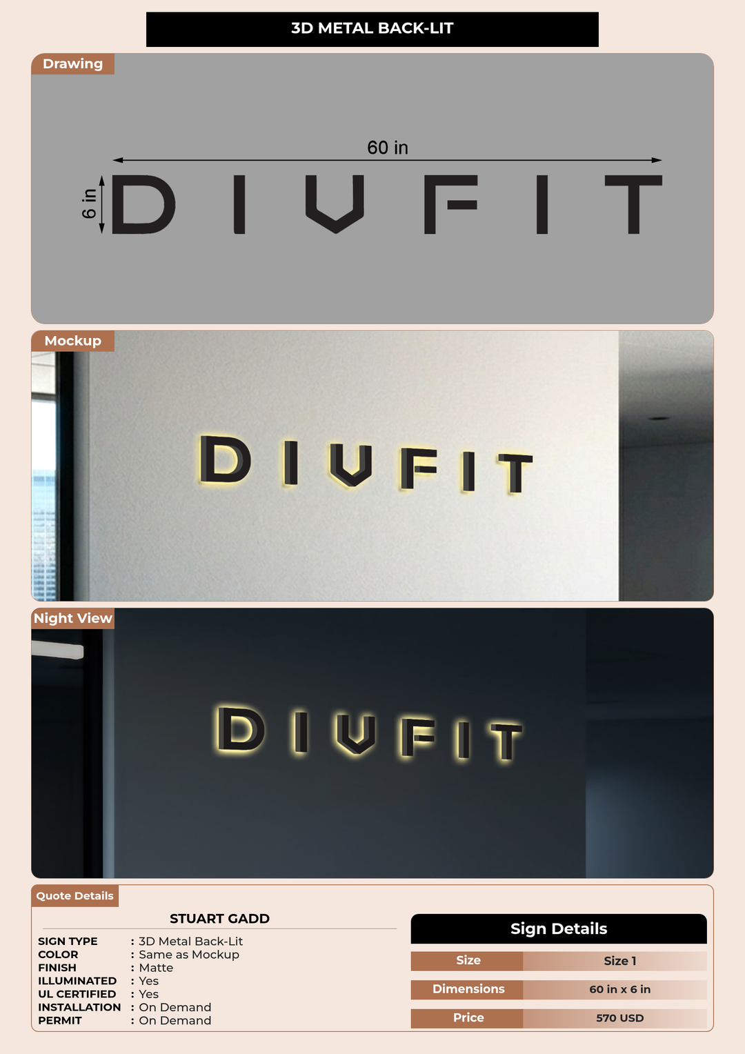 CUSTOM MOCKUP SIGN FOR Stuart Gadd