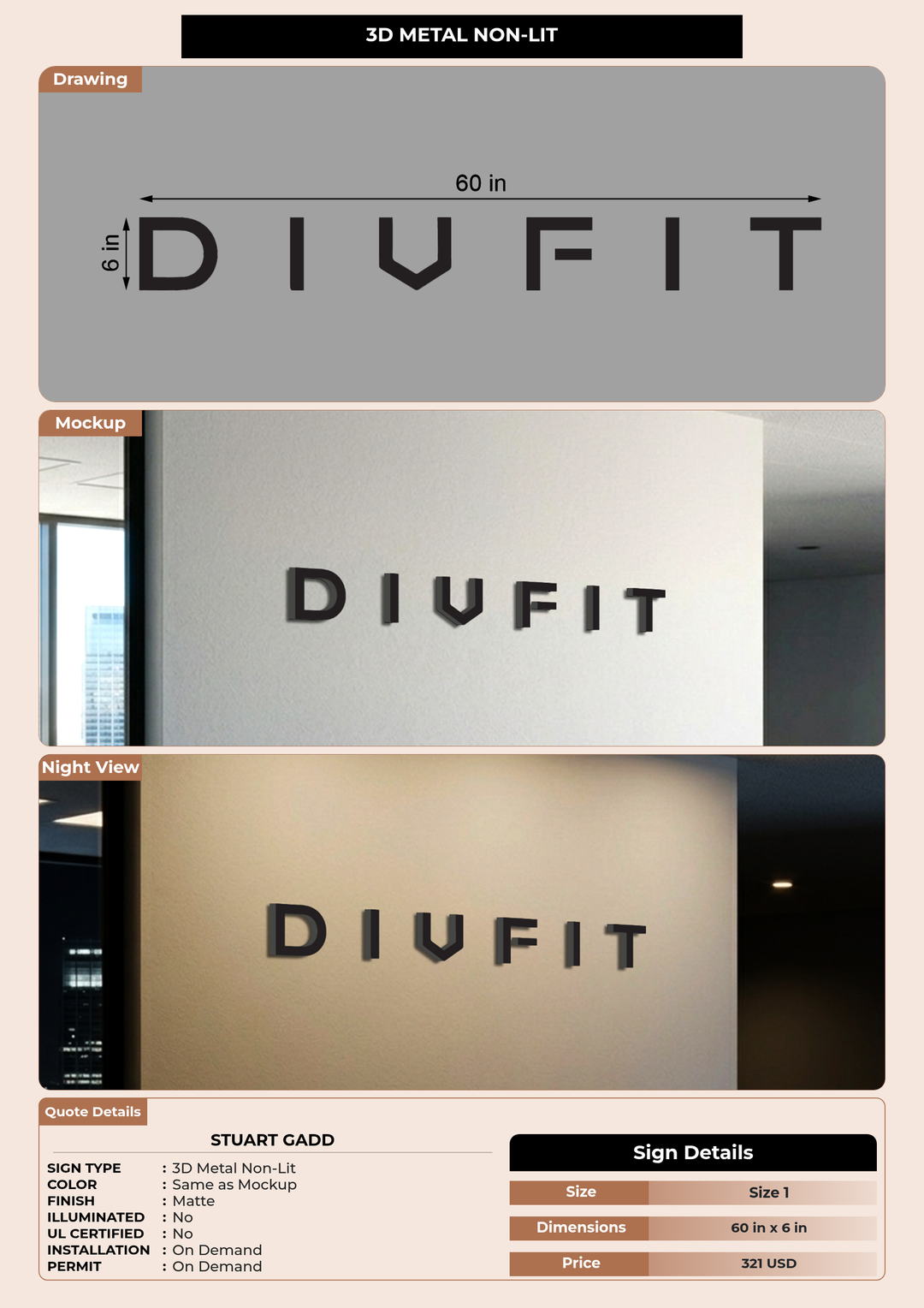 CUSTOM MOCKUP SIGN FOR Stuart Gadd