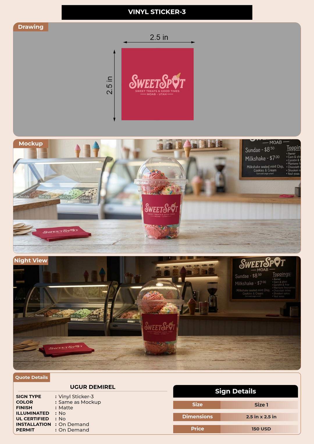 CUSTOM MOCKUP SIGN FOR UGUR demirel