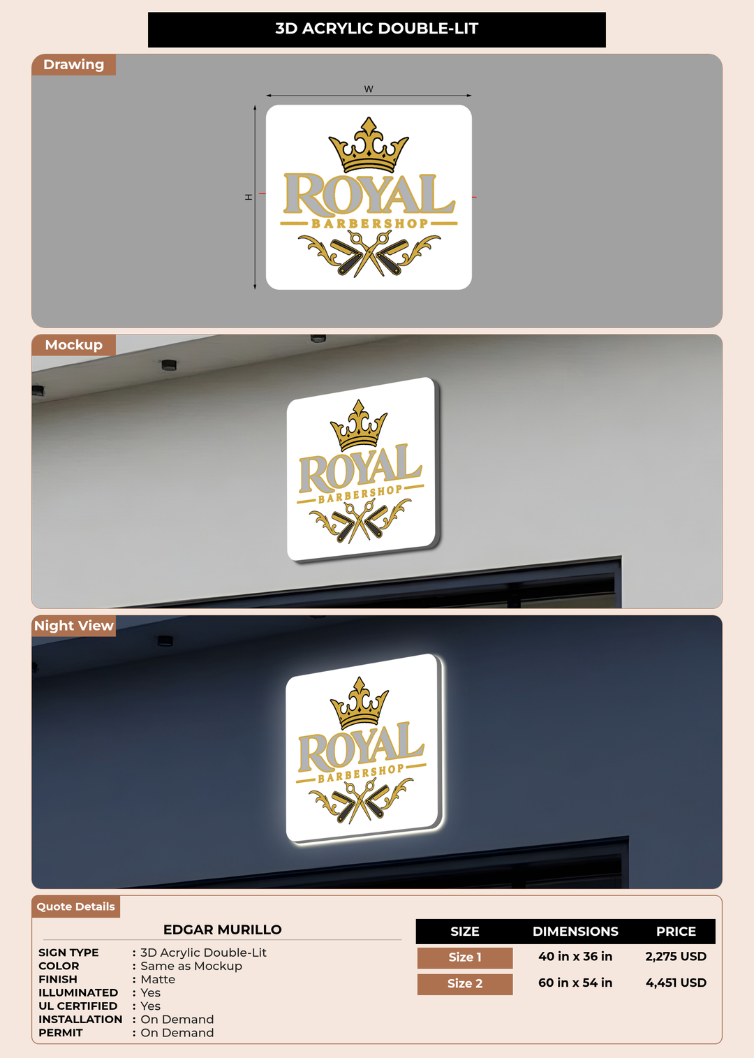 CUSTOM MOCKUP SIGN FOR Edgar murillo