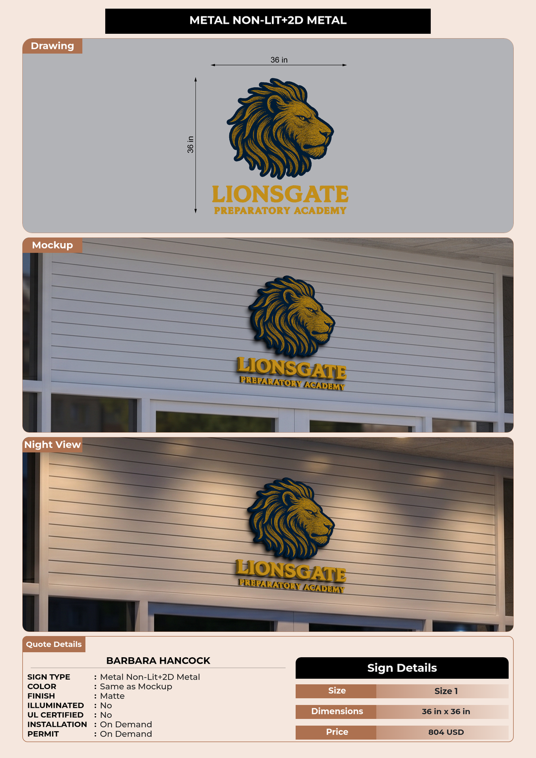 CUSTOM MOCKUP SIGN FOR Barbara Hancock