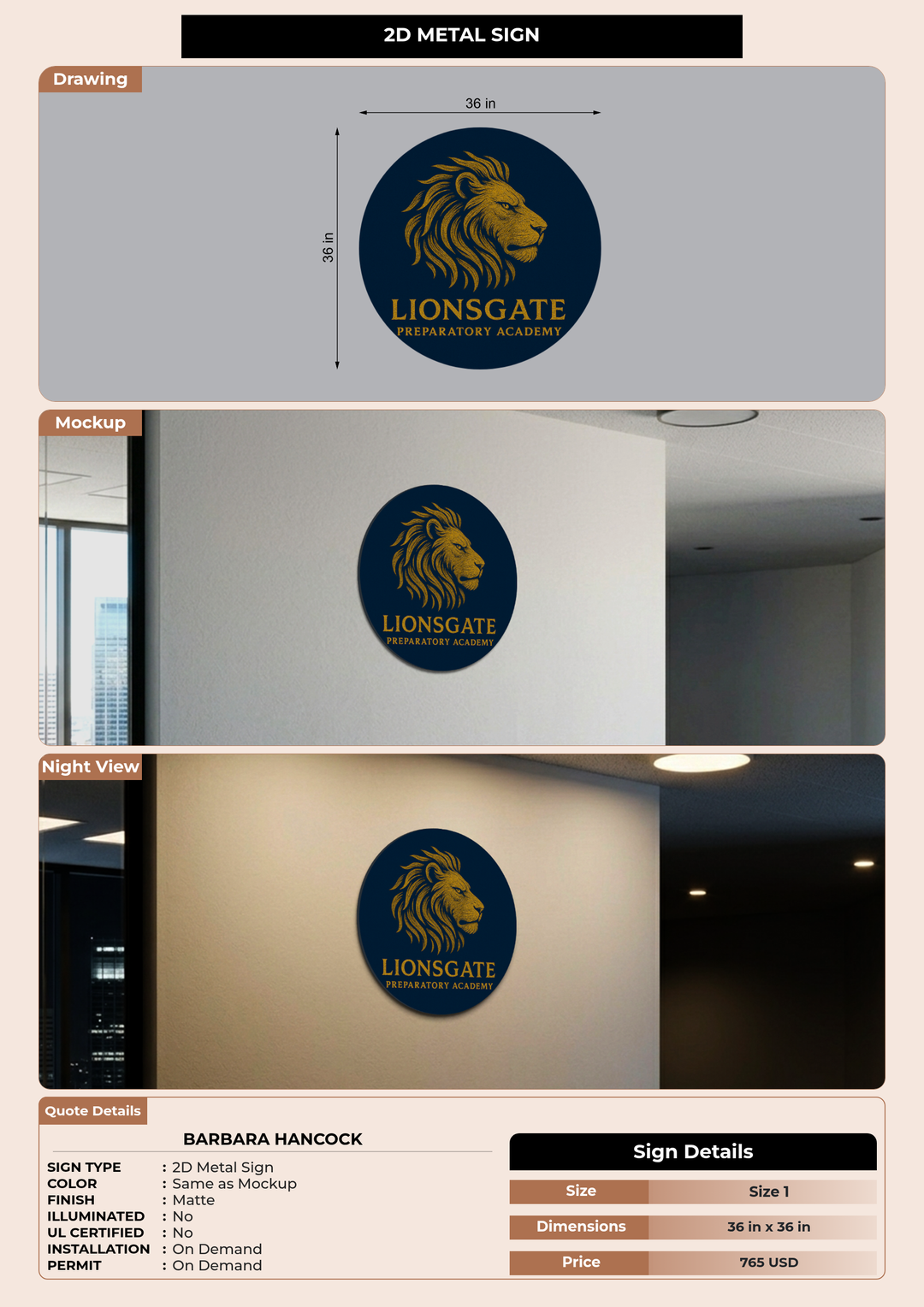 CUSTOM MOCKUP SIGN FOR Barbara Hancock