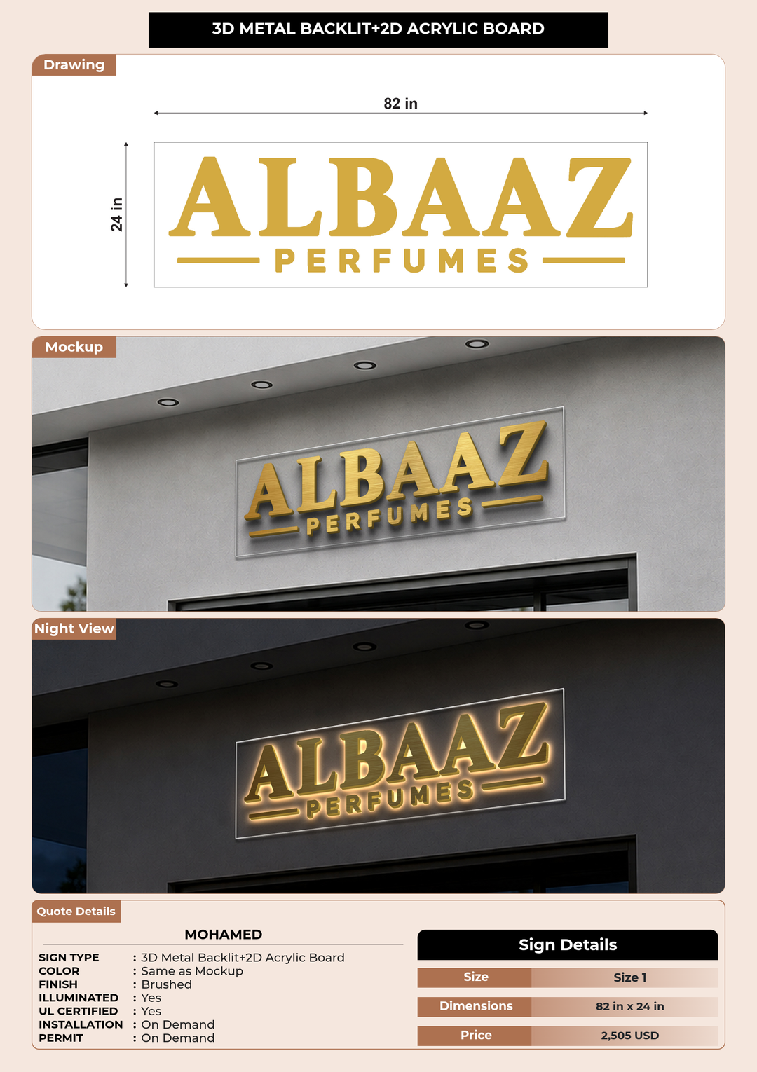 CUSTOM MOCKUP SIGN FOR Mohamed