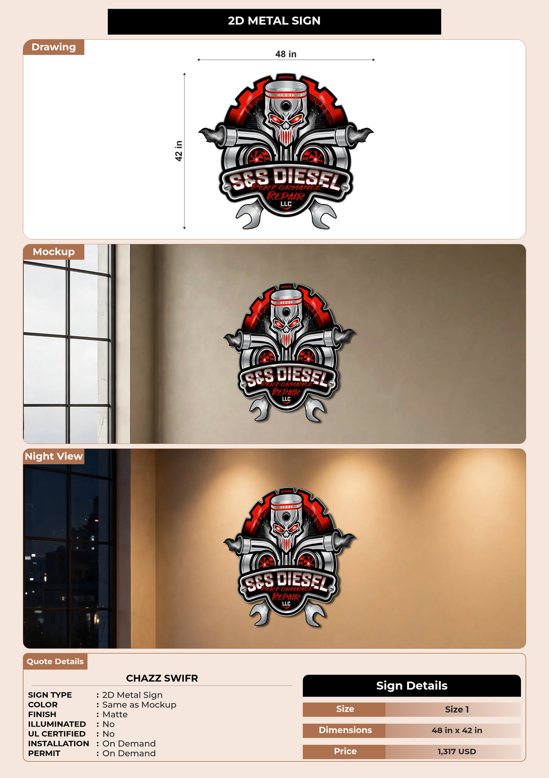 CUSTOM MOCKUP SIGN FOR Chazz Swifr