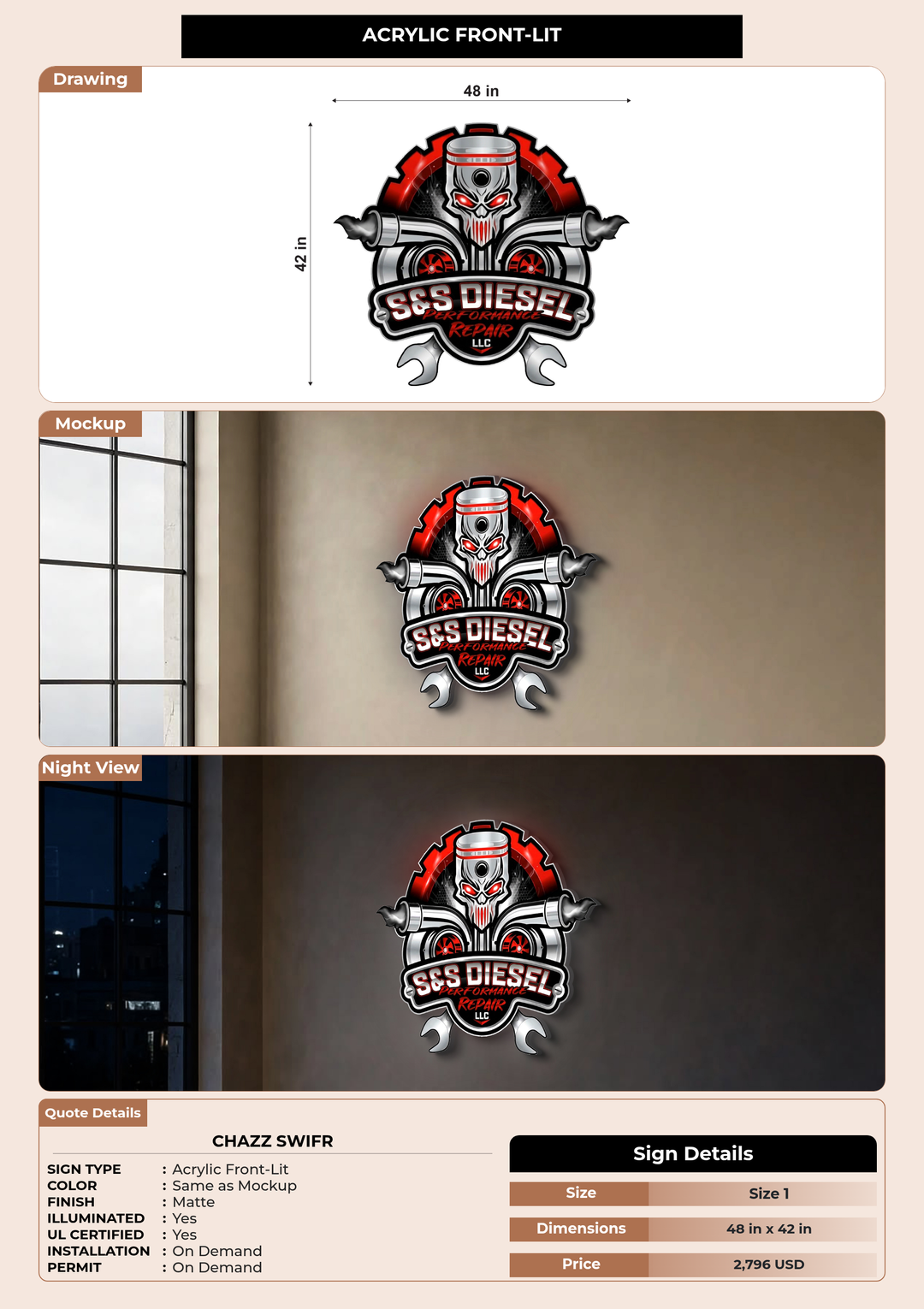 CUSTOM MOCKUP SIGN FOR Chazz Swifr