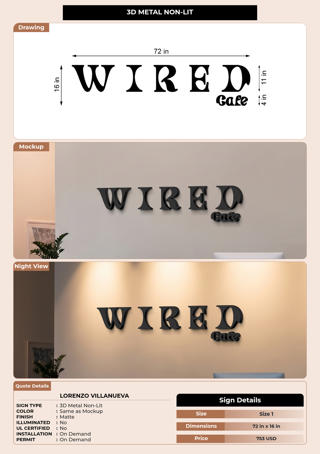 CUSTOM MOCKUP SIGN FOR Lorenzo Villanueva