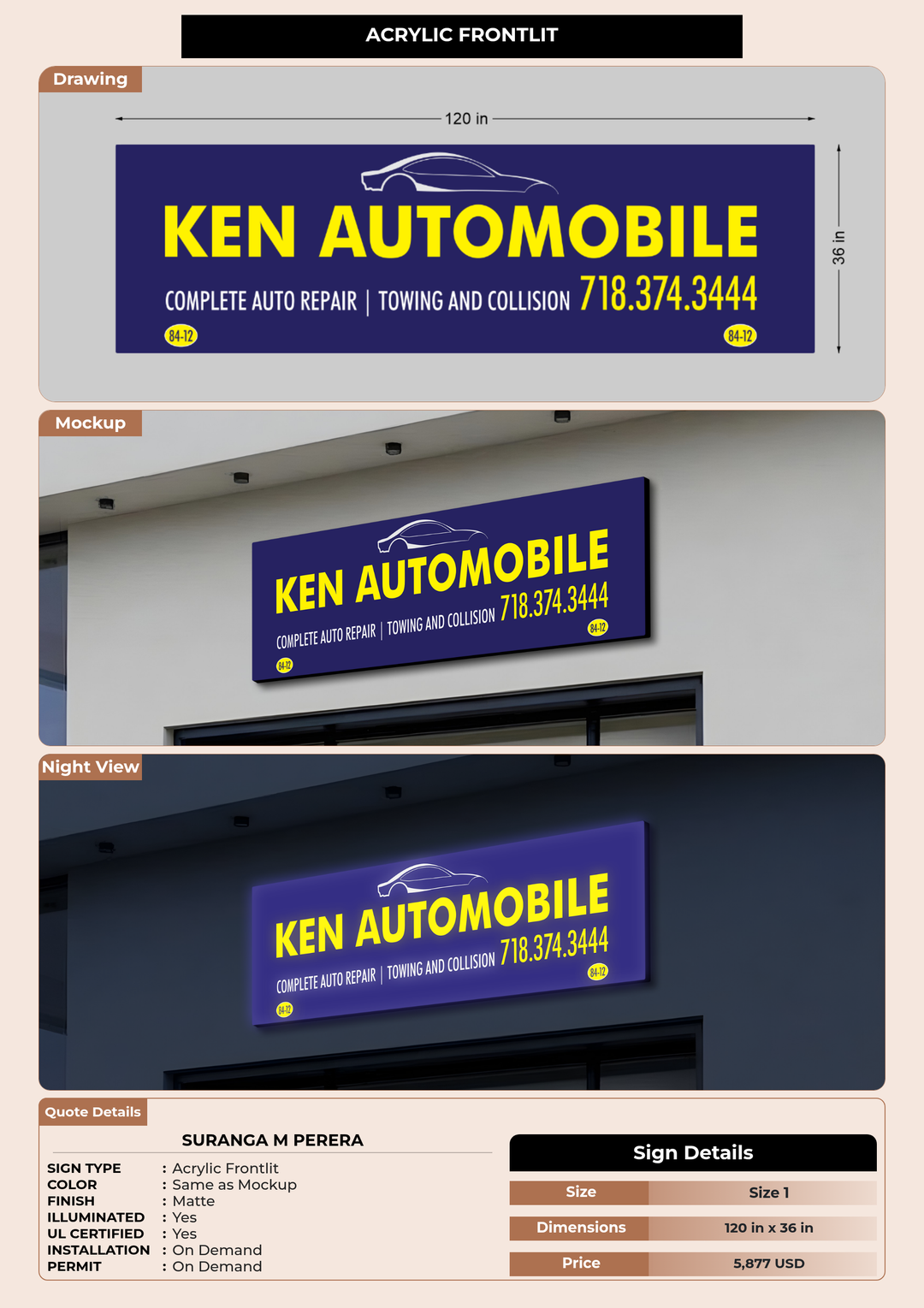 CUSTOM MOCKUP SIGN FOR Suranga M Perera