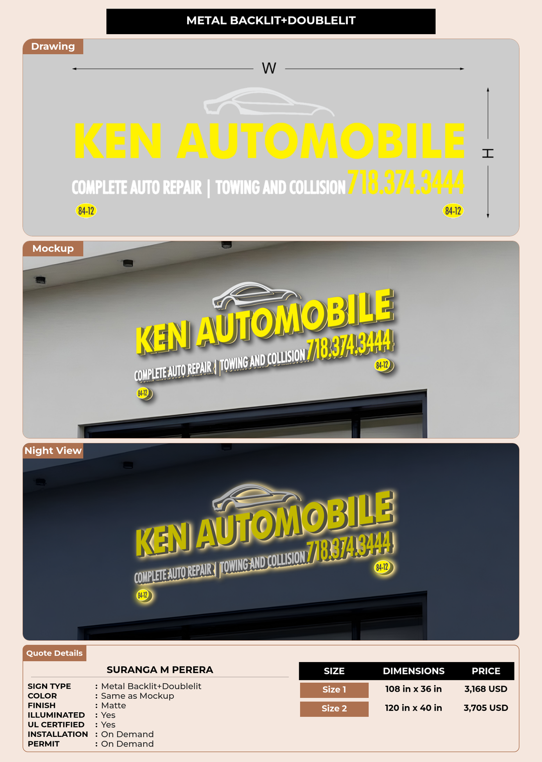 CUSTOM MOCKUP SIGN FOR Suranga M Perera
