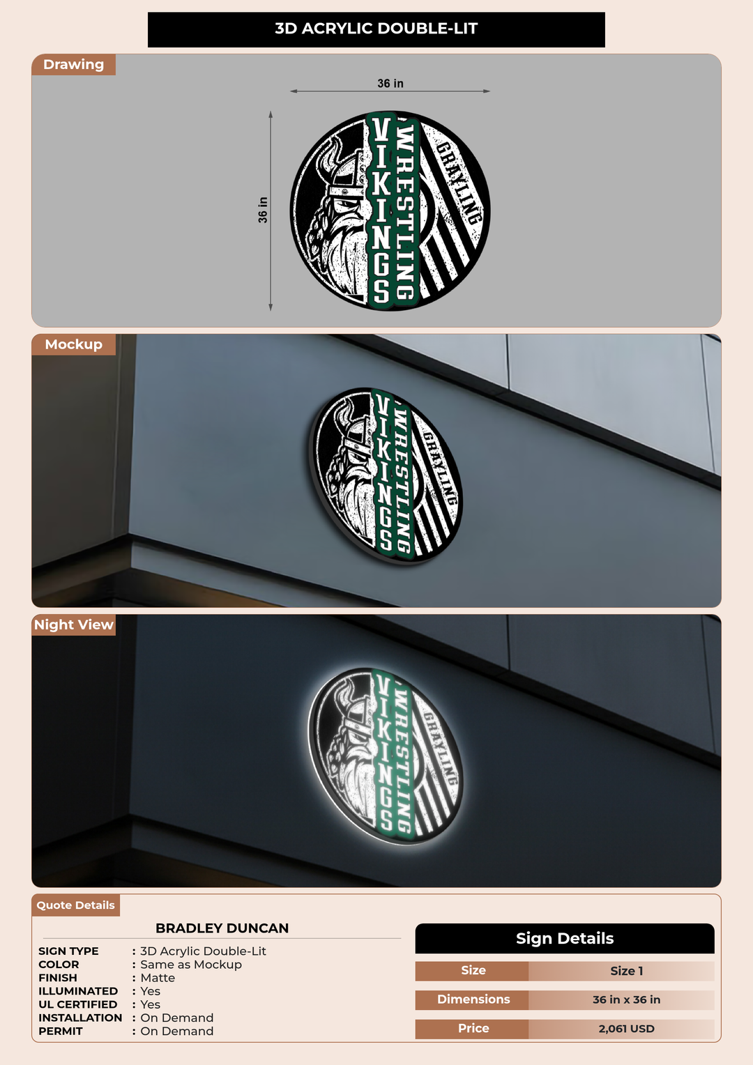 CUSTOM MOCKUP SIGN FOR Bradley Duncan
