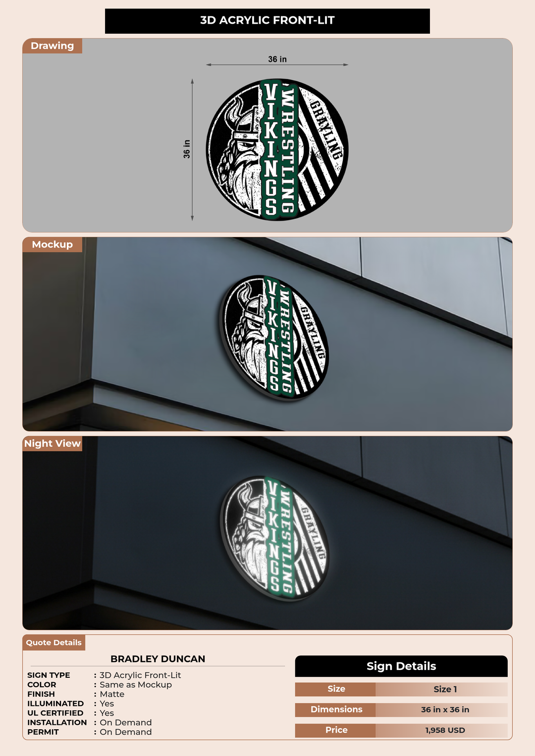 CUSTOM MOCKUP SIGN FOR Bradley Duncan
