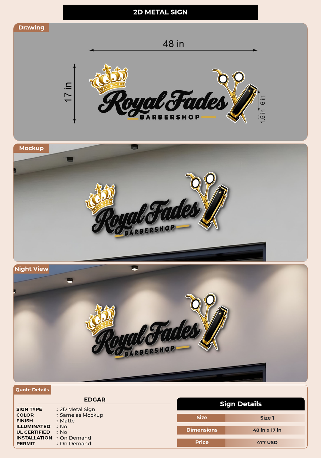 CUSTOM MOCKUP SIGN FOR Edgar