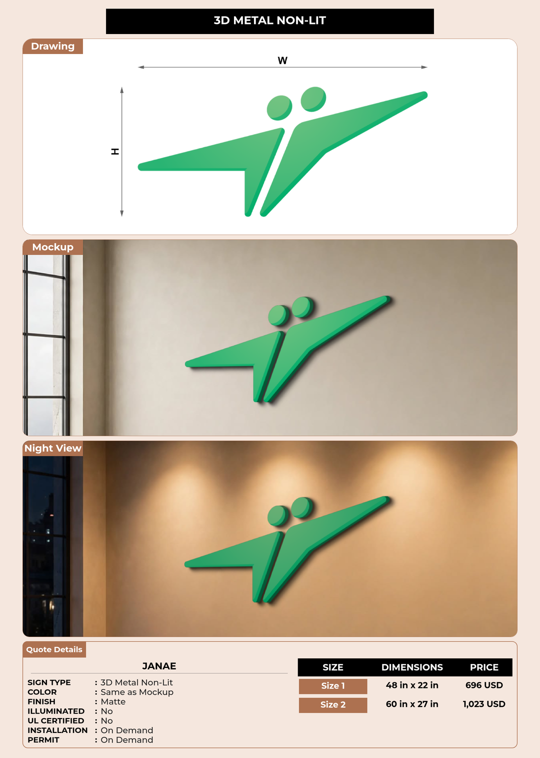 CUSTOM MOCKUP SIGN FOR Janae