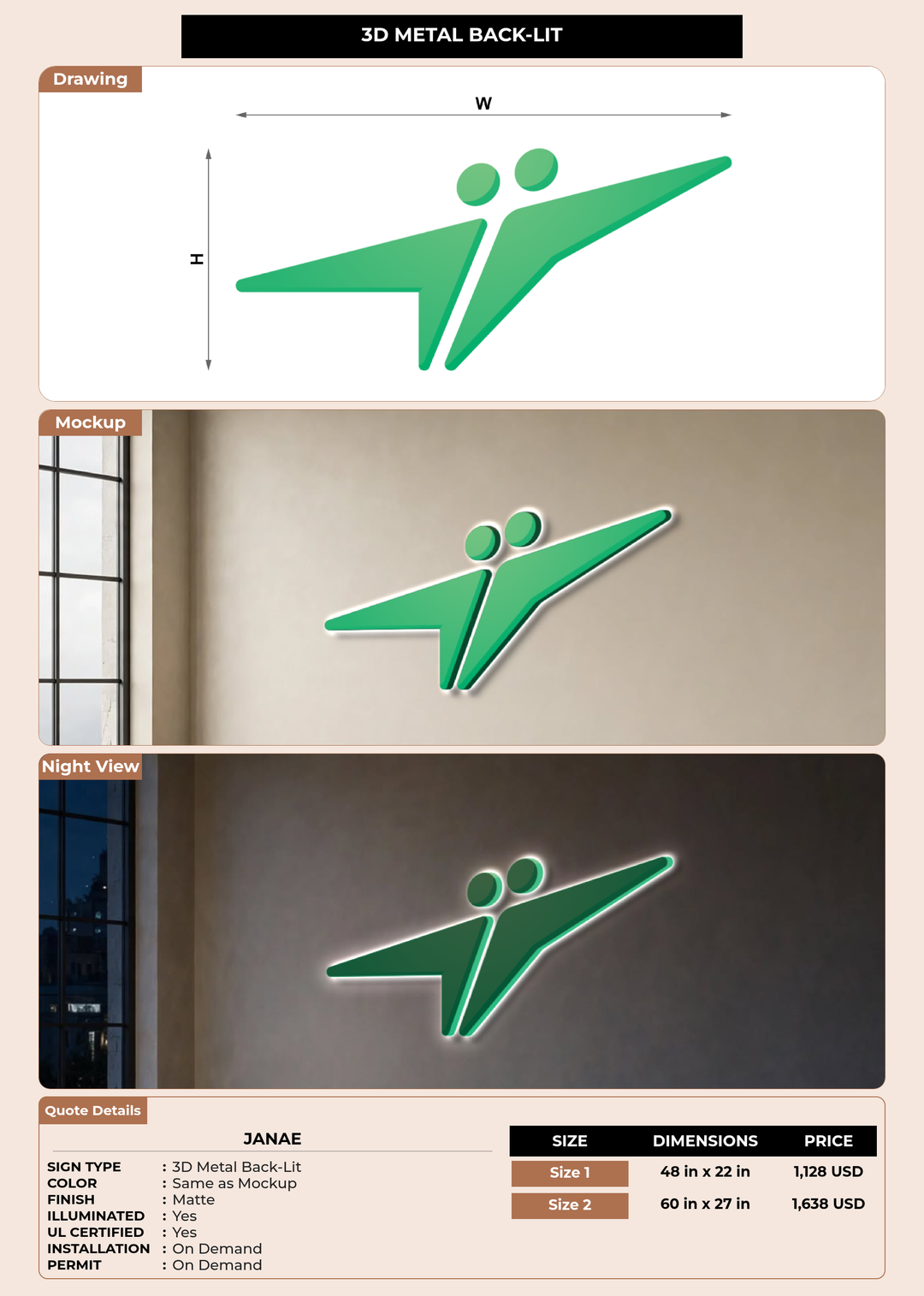 CUSTOM MOCKUP SIGN FOR Janae